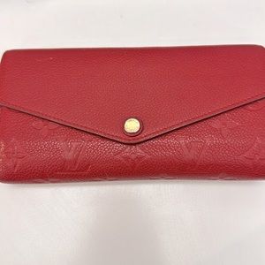 ❤️RED EMPREINTE ❤️Louis Vuitton Red Sarah wallet
